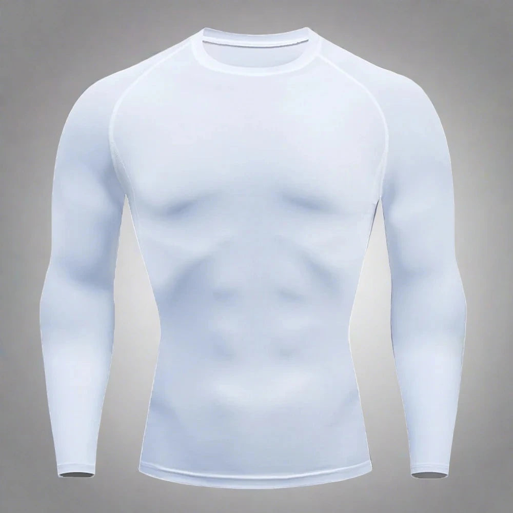 Men Bodybuilding Sports T-Shirt Quick Dry Running Shirt Long Sleeve Compression Top Gym T Shirt Men Fitness Tight Rashgad